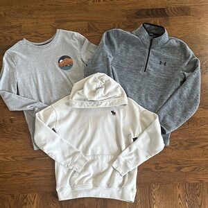 Abercrombie & Fitch Gray and Cream Kids Sweatshirts
